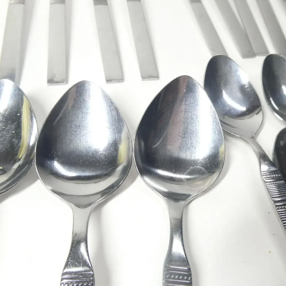Oneida Northland Northport Stainless Flatware Lot Lines Vintage 30pc Lot